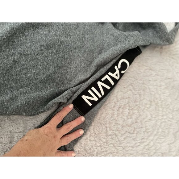 Calvin Klein Performance Gray Pullover Hoodie Sz S Fleece Lined Cozy Athleisure - Picture 3 of 7